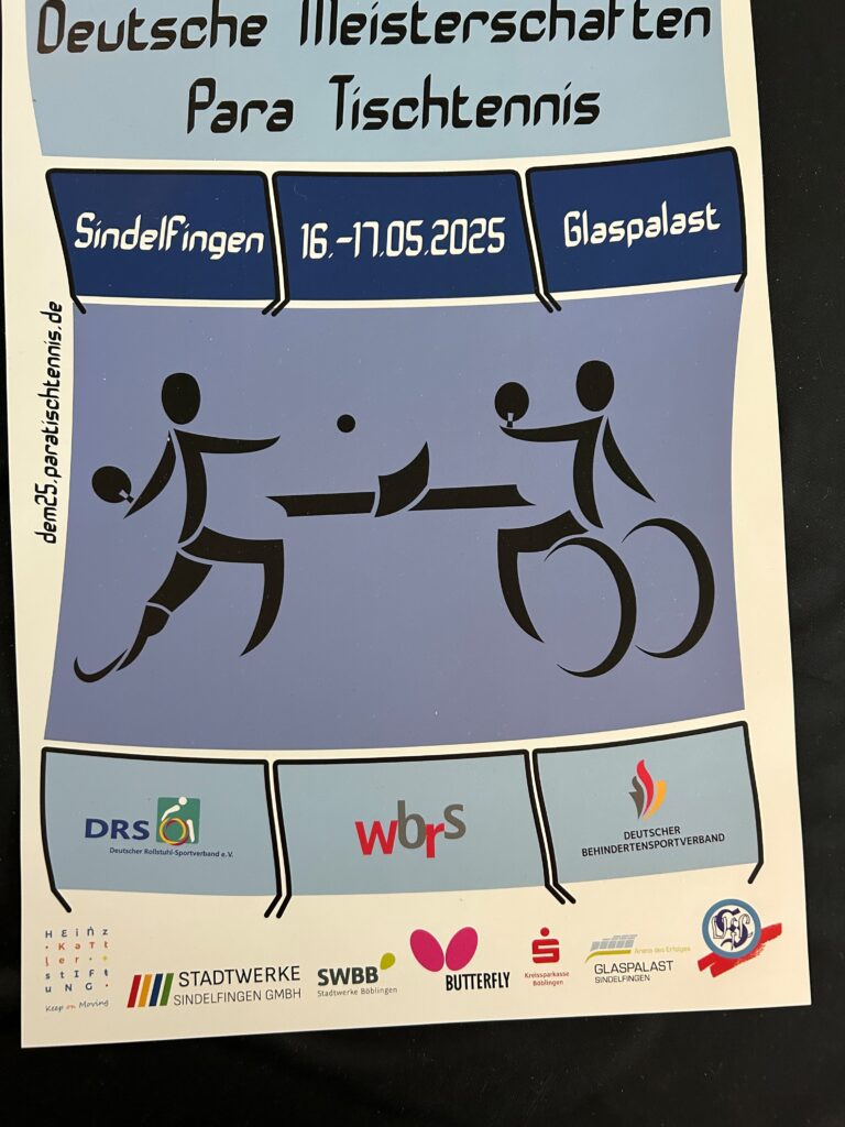 Plakat Deutsche Meisterschaften Para Tischtennis