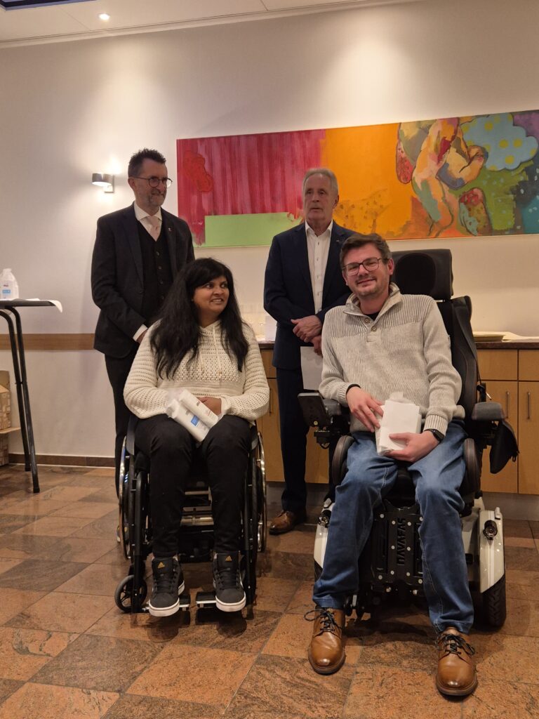 Reinhold Jost, Axel Riedschy, Anita Raguwaran und Boris Nicolai bei der BRS-Sportlerehrung 2026.