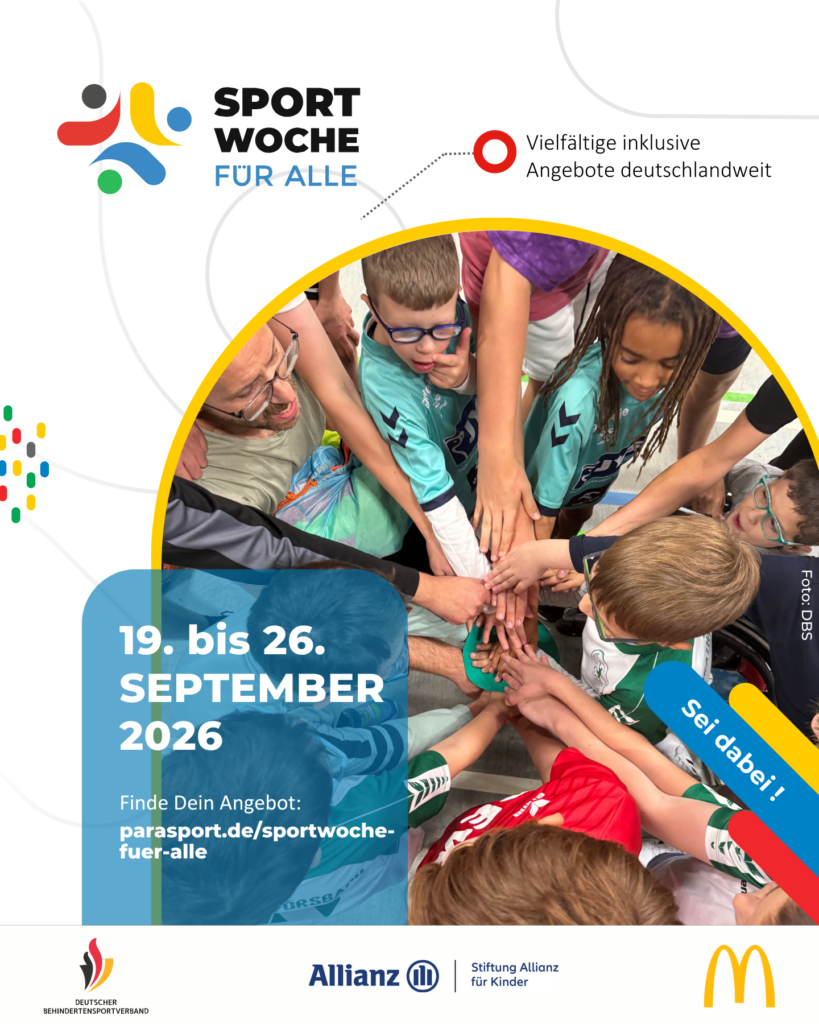 Plakat SportWoche für Alle 2026, Foto: DBS